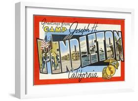 Greetings from Camp Joseph H. Pendleton, California-null-Framed Giclee Print