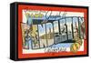 Greetings from Camp Joseph H. Pendleton, California-null-Framed Stretched Canvas