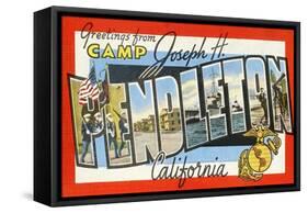 Greetings from Camp Pendleton, California-null-Framed Stretched Canvas