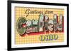 Greetings from Canfield, Ohio-null-Framed Art Print