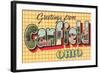 Greetings from Canfield, Ohio-null-Framed Art Print