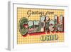 Greetings from Canfield, Ohio-null-Framed Art Print