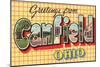 Greetings from Canfield, Ohio-null-Mounted Art Print