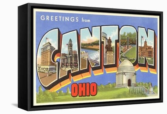 Greetings from Canton, Ohio-null-Framed Stretched Canvas