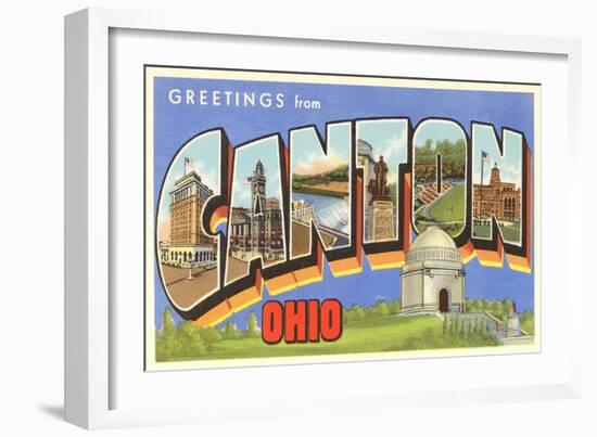 Greetings from Canton, Ohio-null-Framed Art Print