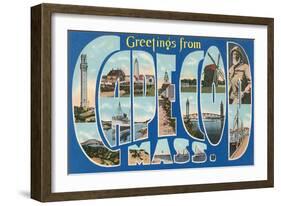 Greetings from Cape Cod, Mass-null-Framed Art Print