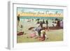 Greetings from Cape May, New Jersey, Beach Scene-null-Framed Art Print