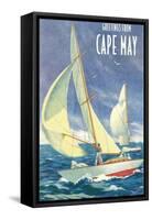 Greetings from Cape May, New Jersey, Sailboats-null-Framed Stretched Canvas