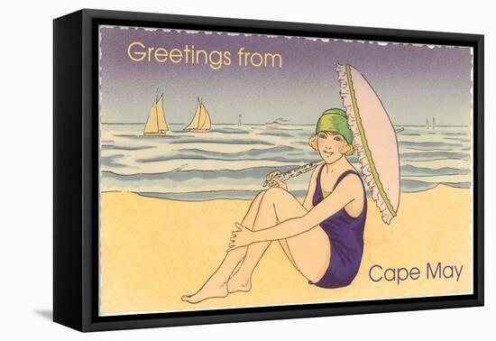 Greetings from Cape May, New Jersey-null-Framed Stretched Canvas