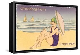 Greetings from Cape May, New Jersey-null-Framed Stretched Canvas