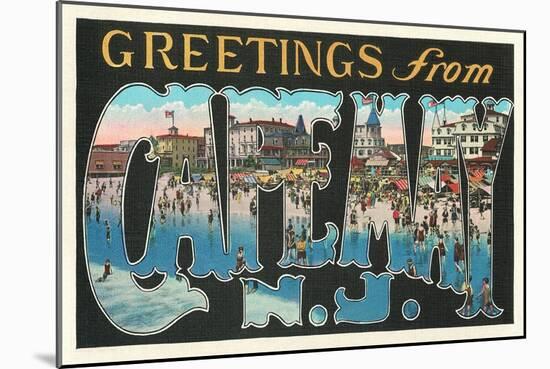 Greetings from Cape May, New Jersey-null-Mounted Art Print