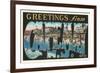 Greetings from Cape May, New Jersey-null-Framed Premium Giclee Print