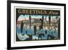 Greetings from Cape May, New Jersey-null-Framed Premium Giclee Print