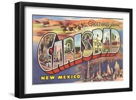 Greetings from Carlsbad, New Mexico-null-Framed Art Print