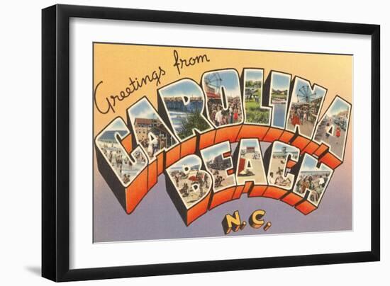 Greetings from Carolina Beach, North Carolina-null-Framed Art Print