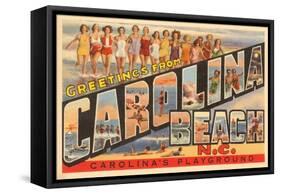 Greetings from Carolina Beach, North Carolina-null-Framed Stretched Canvas