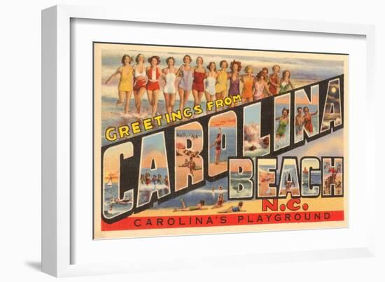 Greetings from Carolina Beach, North Carolina-null-Framed Art Print