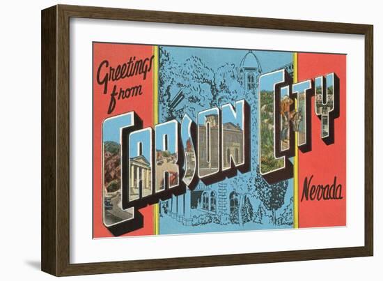 Greetings from Carson City, Nevada-null-Framed Art Print