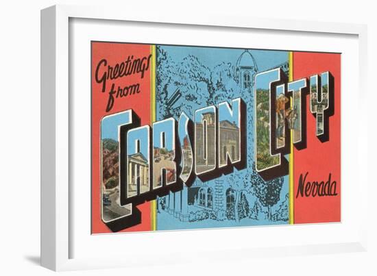 Greetings from Carson City, Nevada-null-Framed Art Print