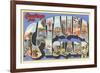 Greetings from Catalina Island, California-null-Framed Premium Giclee Print