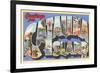 Greetings from Catalina Island, California-null-Framed Premium Giclee Print