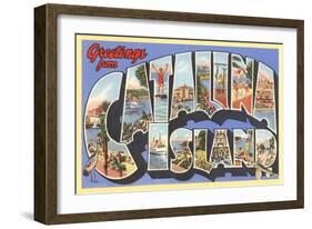 Greetings from Catalina Island, California-null-Framed Art Print