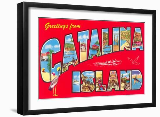 Greetings from Catalina Island-null-Framed Art Print