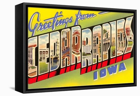 Greetings from Cedar Rapids, Iowa-null-Framed Stretched Canvas