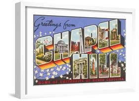 Greetings from Chapel Hill, North Carolina-null-Framed Art Print