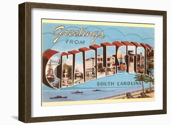 Greetings from Charleston, South Carolina-null-Framed Art Print