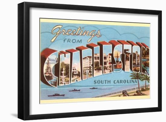 Greetings from Charleston, South Carolina-null-Framed Art Print