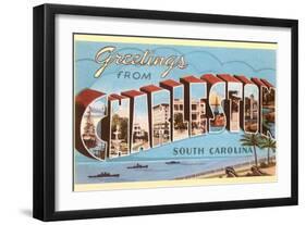 Greetings from Charleston, South Carolina-null-Framed Art Print