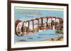 Greetings from Charleston, South Carolina-null-Framed Premium Giclee Print