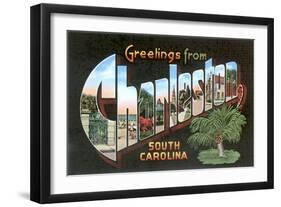 Greetings from Charleston, South Carolina-null-Framed Art Print