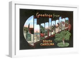 Greetings from Charleston, South Carolina-null-Framed Art Print