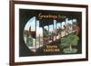 Greetings from Charleston, South Carolina-null-Framed Premium Giclee Print