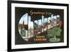 Greetings from Charleston, South Carolina-null-Framed Premium Giclee Print