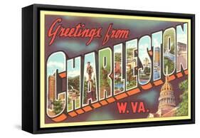 Greetings from Charleston, West Virginia-null-Framed Stretched Canvas