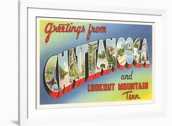 Greetings from Chattanooga, Tennessee-null-Framed Premium Giclee Print