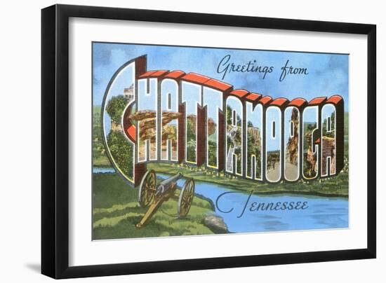 Greetings from Chattanooga, Tennessee-null-Framed Art Print