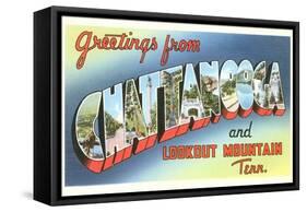 Greetings from Chattanooga, Tennessee-null-Framed Stretched Canvas