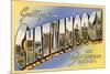 Greetings from Chattanooga, Tennessee-null-Mounted Premium Giclee Print