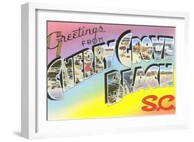 Greetings from Cherry Grove Beach, South Carolina-null-Framed Art Print