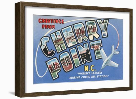 Greetings from Cherry Point, North Carolina-null-Framed Art Print