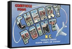 Greetings from Cherry Point, North Carolina-null-Framed Stretched Canvas