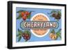 Greetings from Cherryland, Grand Traverse, Michigan-null-Framed Art Print