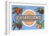 Greetings from Cherryland, Grand Traverse, Michigan-null-Framed Art Print