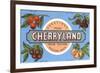 Greetings from Cherryland, Grand Traverse, Michigan-null-Framed Premium Giclee Print