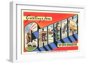 Greetings from Chetek, Wisconsin-null-Framed Art Print