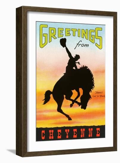 Greetings from Cheyenne-null-Framed Art Print